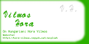 vilmos hora business card